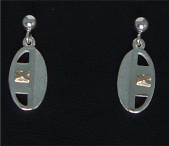 Scottish Oval St Andrews Cross Earrings
