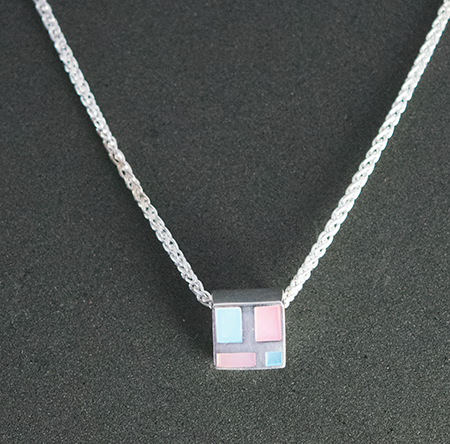 Small Square Mother of Pearl Pendant